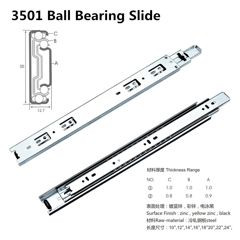 Ball bearing slide 35MM
