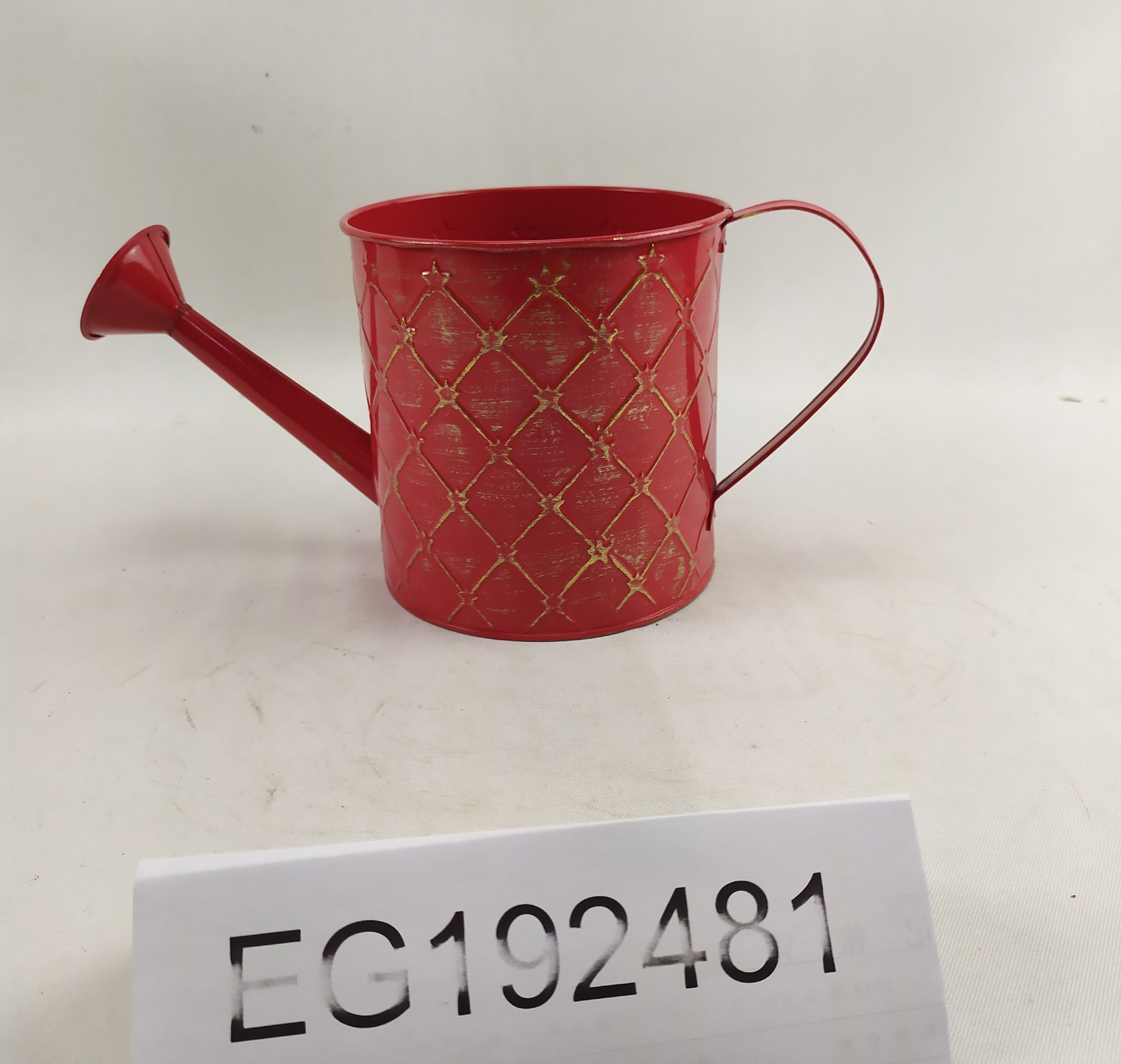 Shabby chic small metal tea cup wantering can with long spray spout water