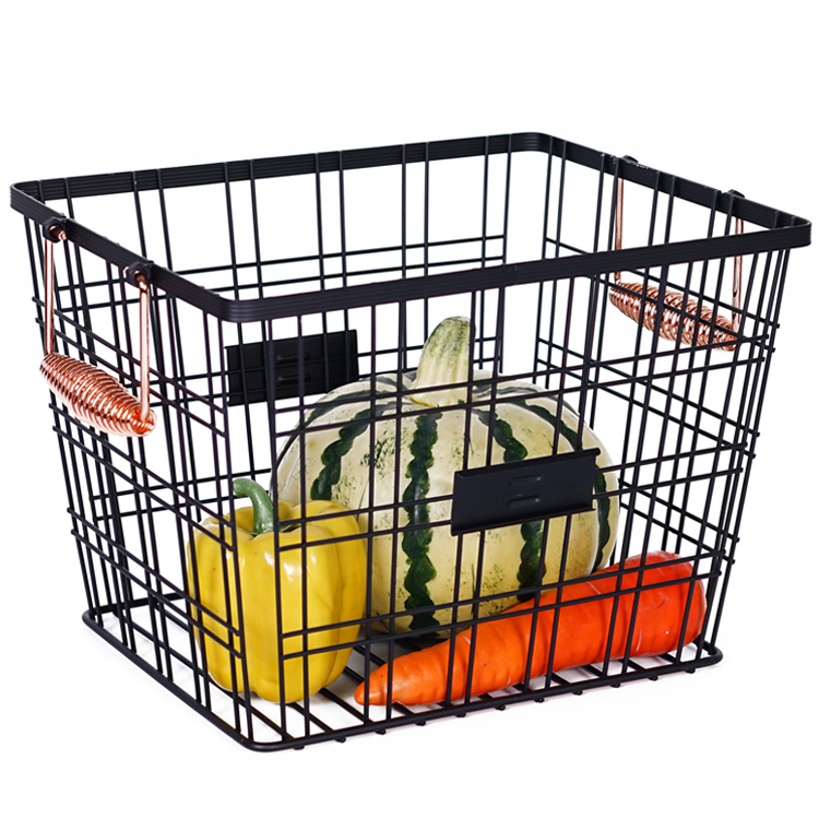 Closets Pantry Kitchen Garage Bathroom Woven Steel Storage Basket