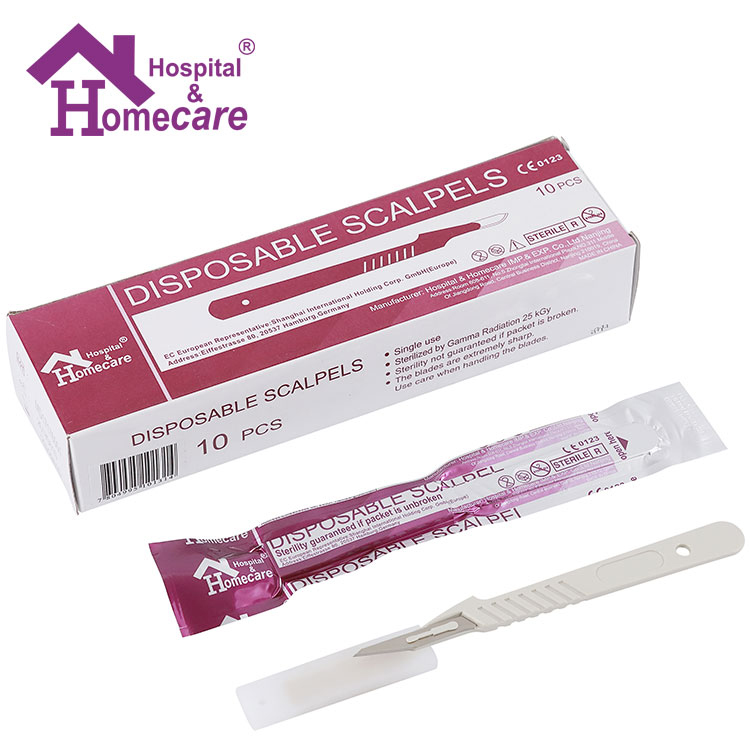 Disposable surgical scalpel sterile