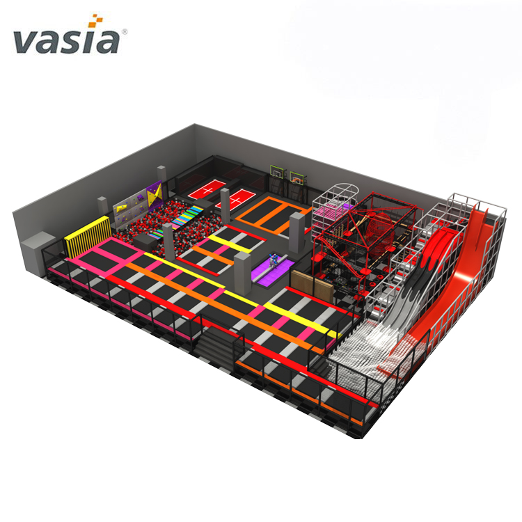 Kids Play Zone Rectangular for Kids Indoor Commercial Trampoline