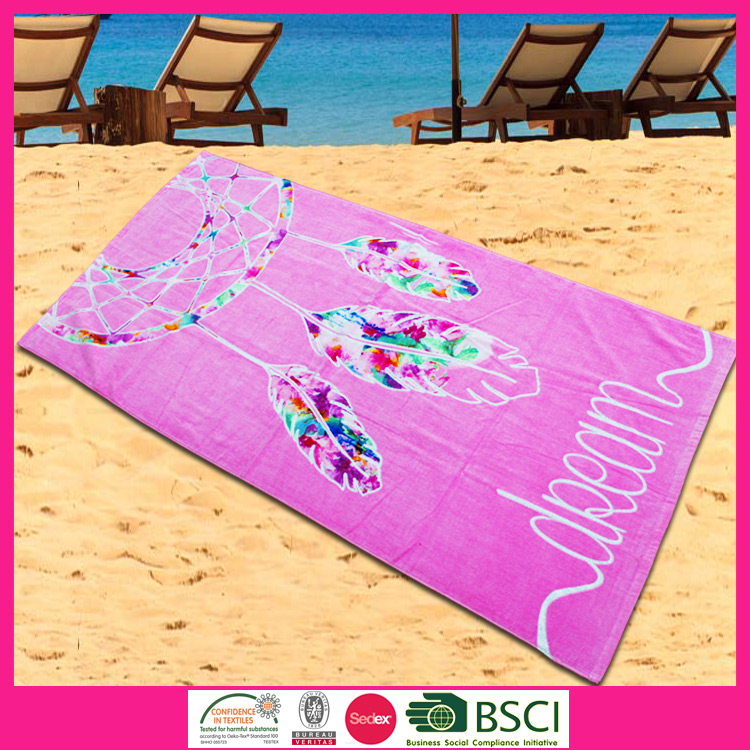 velour printing beach towel