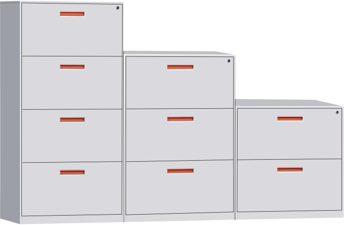 4/3/2 drawers laterial filing cabinet with long handle