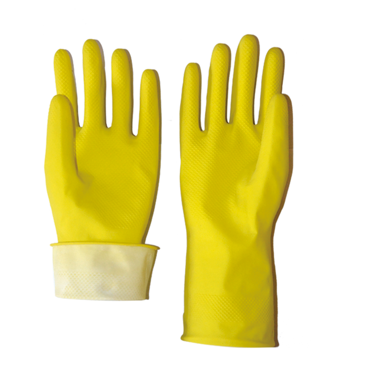 Dipped Flocklined Latex Household Gloves