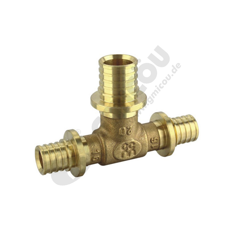 Three-way pipe fittings with non-same size