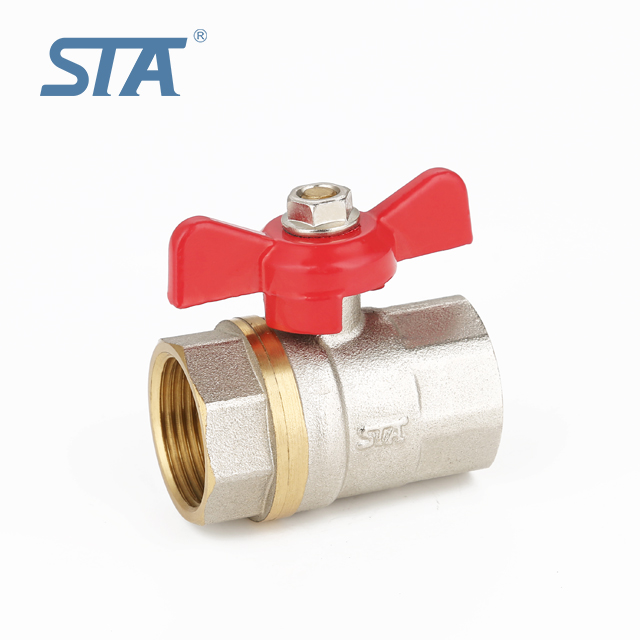 STA.1403 china supplier yuhuan 3/8"-1" Inch ball valves for water HPB57-3/CW617N BSP Butterfly Handle threaded brass forged mini ball valve