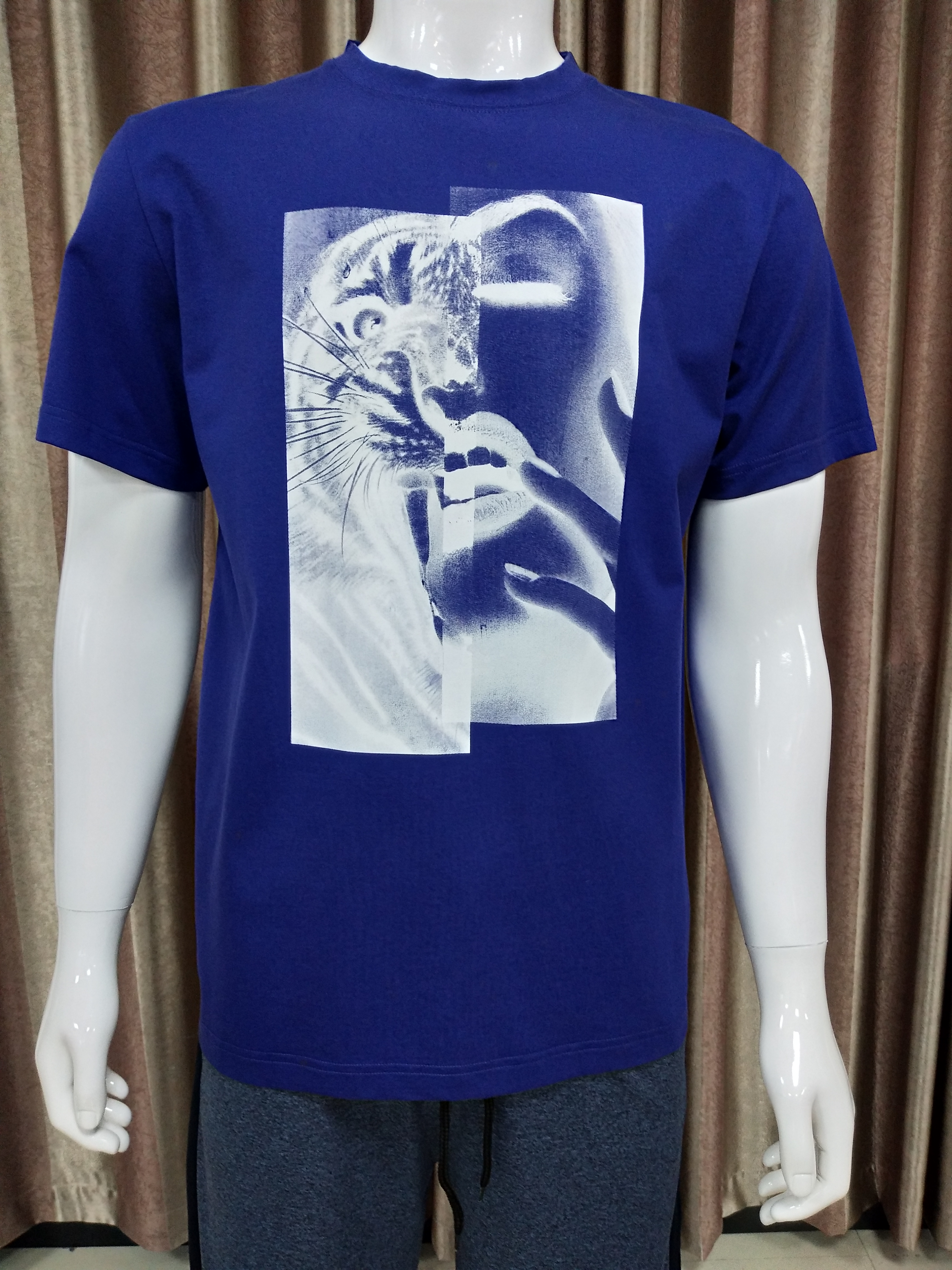 160gsm 100% combed cotton rubber print T shirt