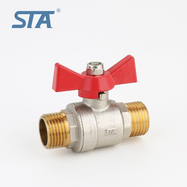 STA.1019 new products 1/2"-1" inch ball valves for water Butterfly Handle HPB57-3/CW617N BSP threaded brass forged ball valve