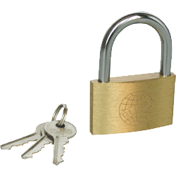 Globe Brand Brass Padlock Thin Type