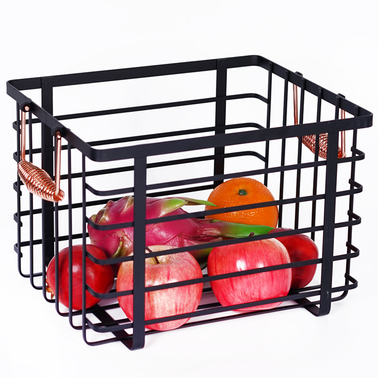 Pantry Kitchen Garage Bathroom Woven Steel Storage Basket