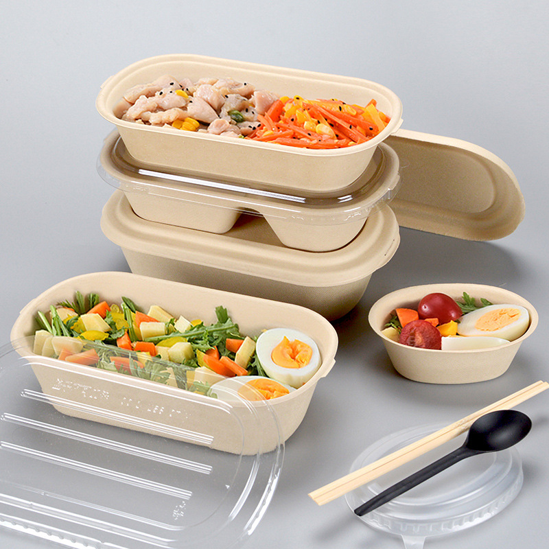 biodegradable food packaging Disposable Microwave Lunch Box Restaurant Container Fast Food