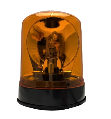 amber rotating flash beacon warning light