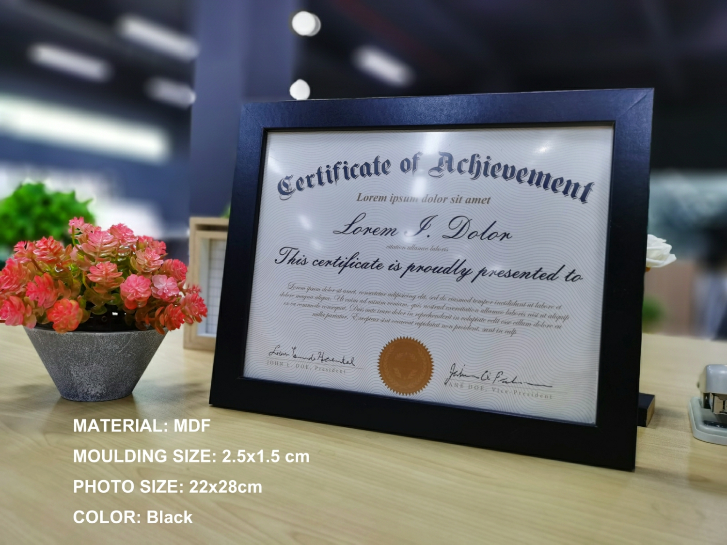 MDF A4 document frame