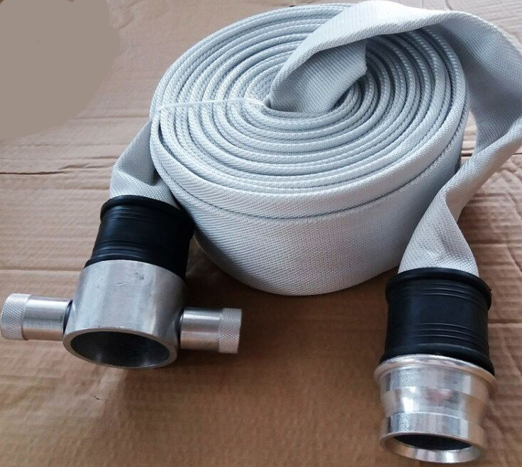 Single Jacket Rubber lining fire hose with BS coupling