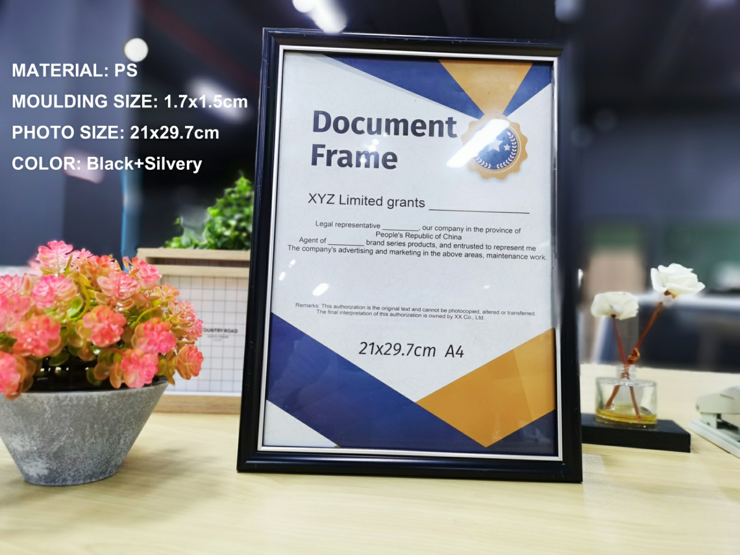PS A4 document frame