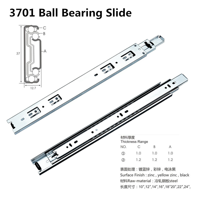 Ball bearing slide/ Slide 37MM