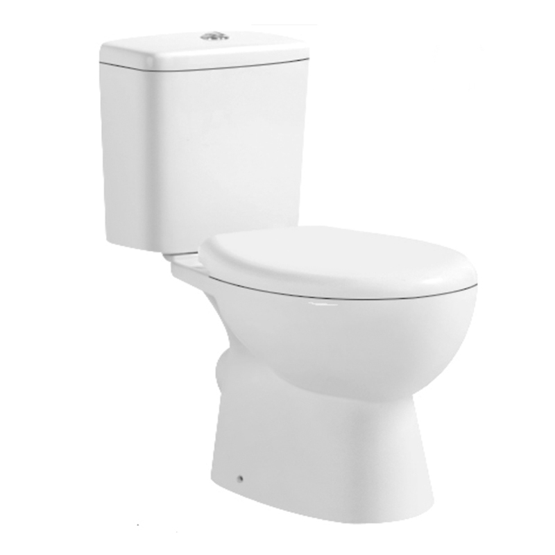 KZ6801 Two Piece Toilet, P trap, Rimless, WC toilet