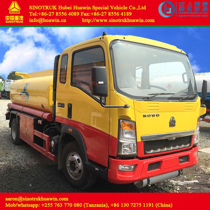 SINOTRUK HOWO 4x2 fuel tanker refueling truck 5,000~10,000Liters