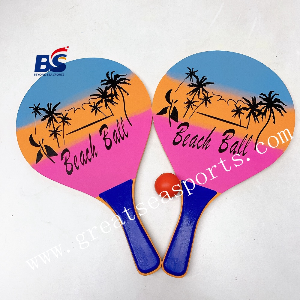 Beach Bat / custom Paddles / Rackets for High Density Wooden Beach Racque