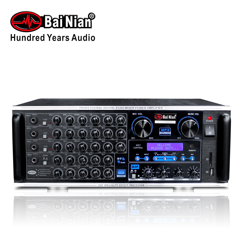 2021 Amplifier-Stereo 2 channel Digital Big Powerful Amplifier with DSP effect bulit in Double Layer Print PCB Board Bluetooth/USB/SD