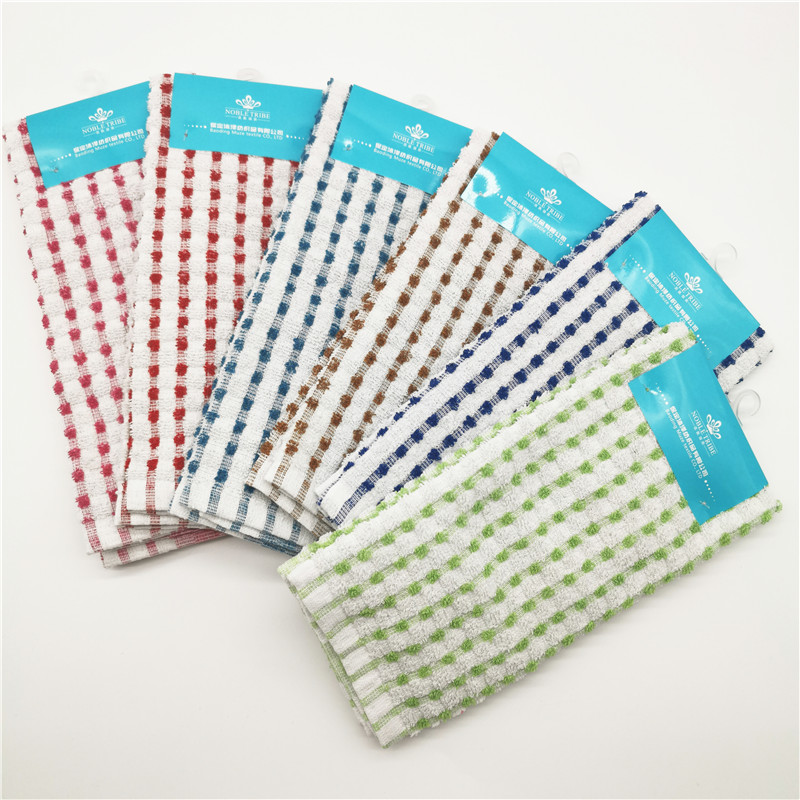 Dyed yarn bubble jacquard kitchen towel