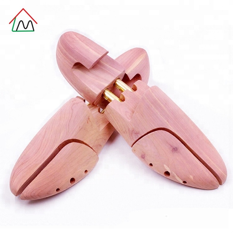 cedar wooden shoe tree with customized logo