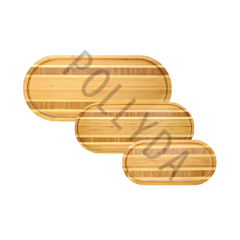 Double fishbone Bamboo snack Tray BAD151