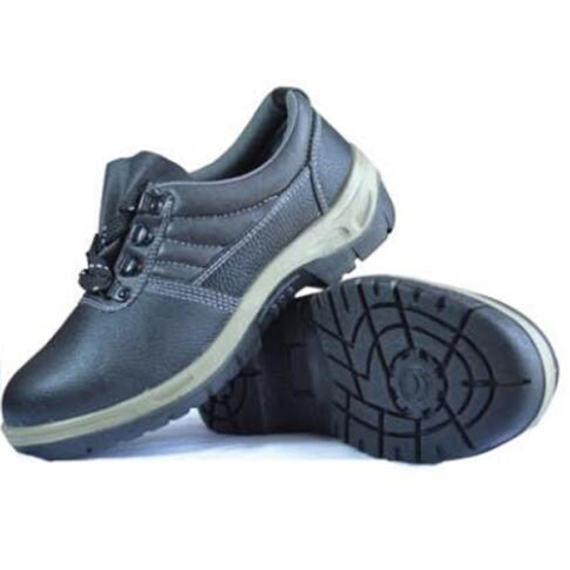 CE Industrial Safety Shoes with Cowhide Low Cut Vamp, PU Collar, Dual Density PU Sole, Steel Toe & Midsole