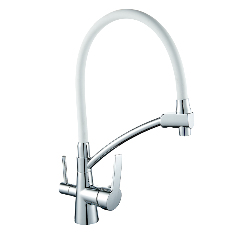 Three way kitchen mixer faucet