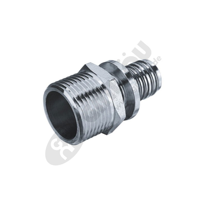 Straight pipe fittings with male thread