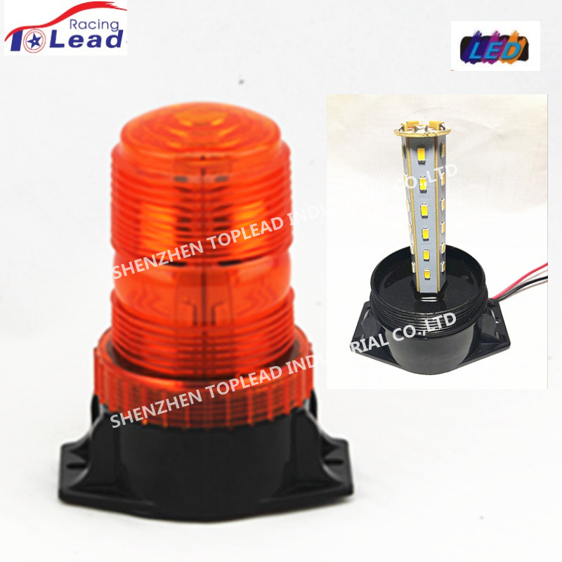 Wholesale DC12-110V LED Amber Strobe Emergency Beacon Light, PC lens Double Flashing Forklift Warning Strobe Safety Lamp