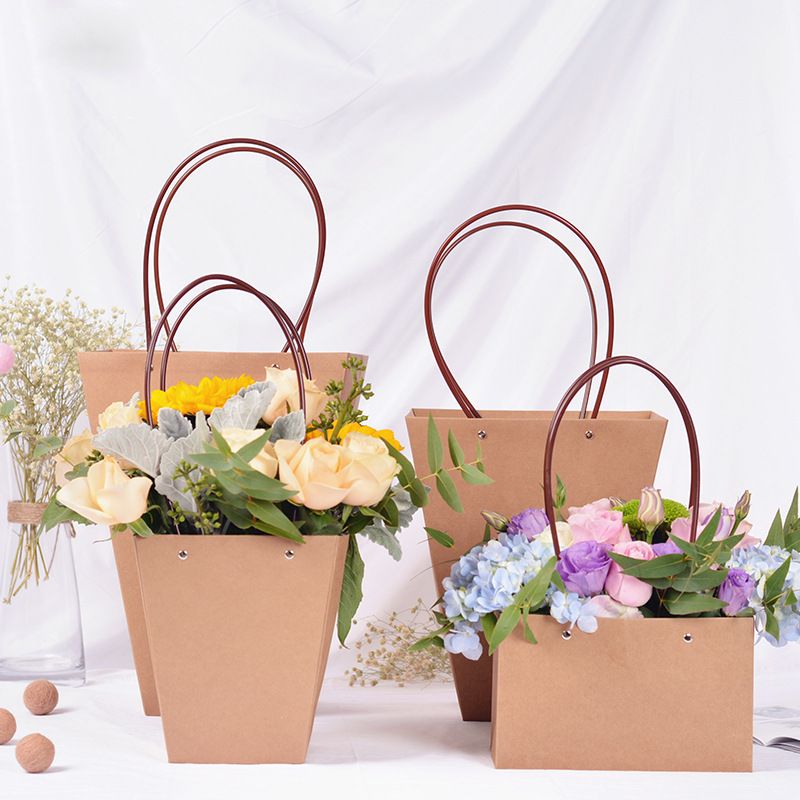 Kraft paper flower bag