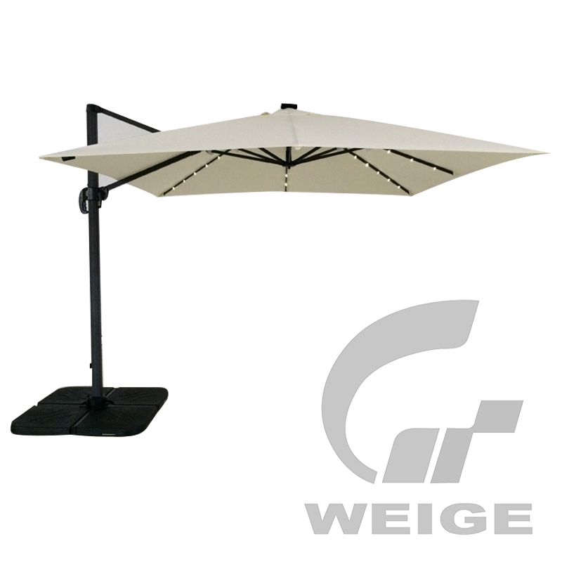 3x3m Roma Hanging Umbrella with LED