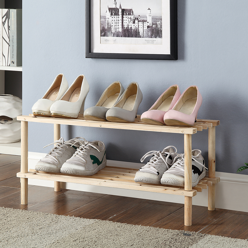 wooden shoe rack