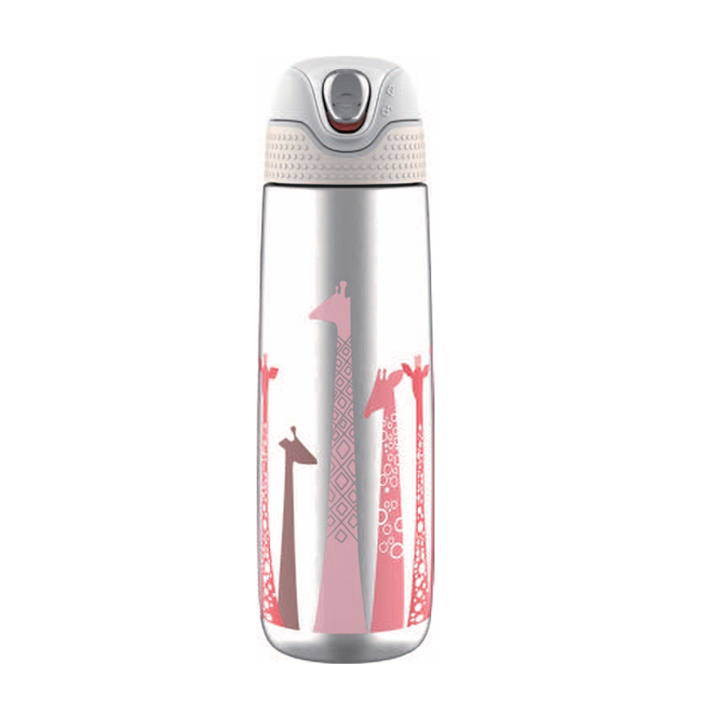 14oz thermal vacuum insulated stainless steel water bottle with silicone band
