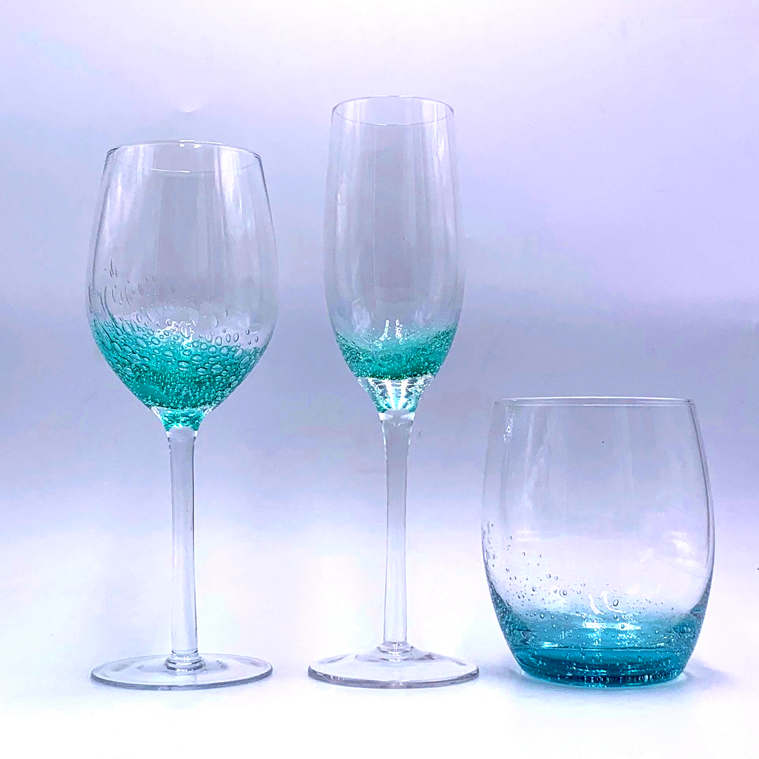 Blue solid color glasswares