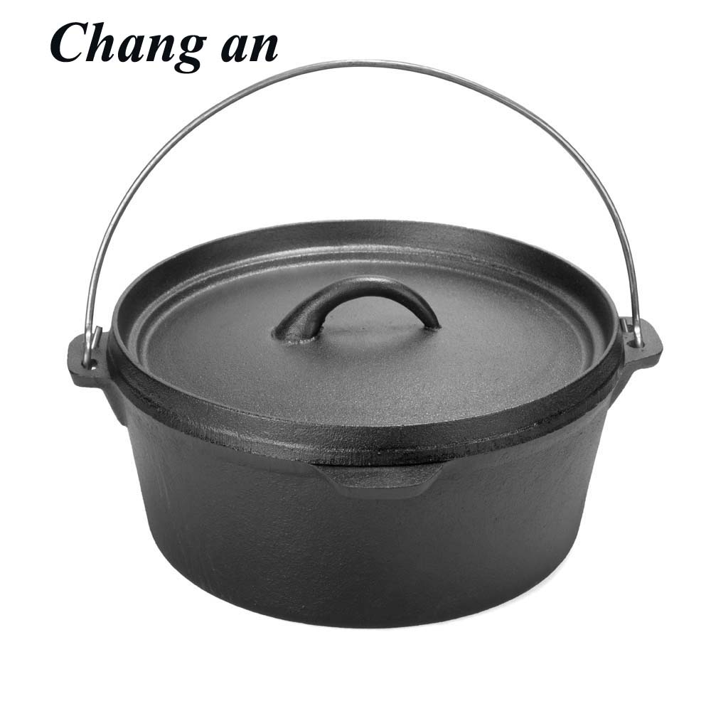 Cast iron camping pot