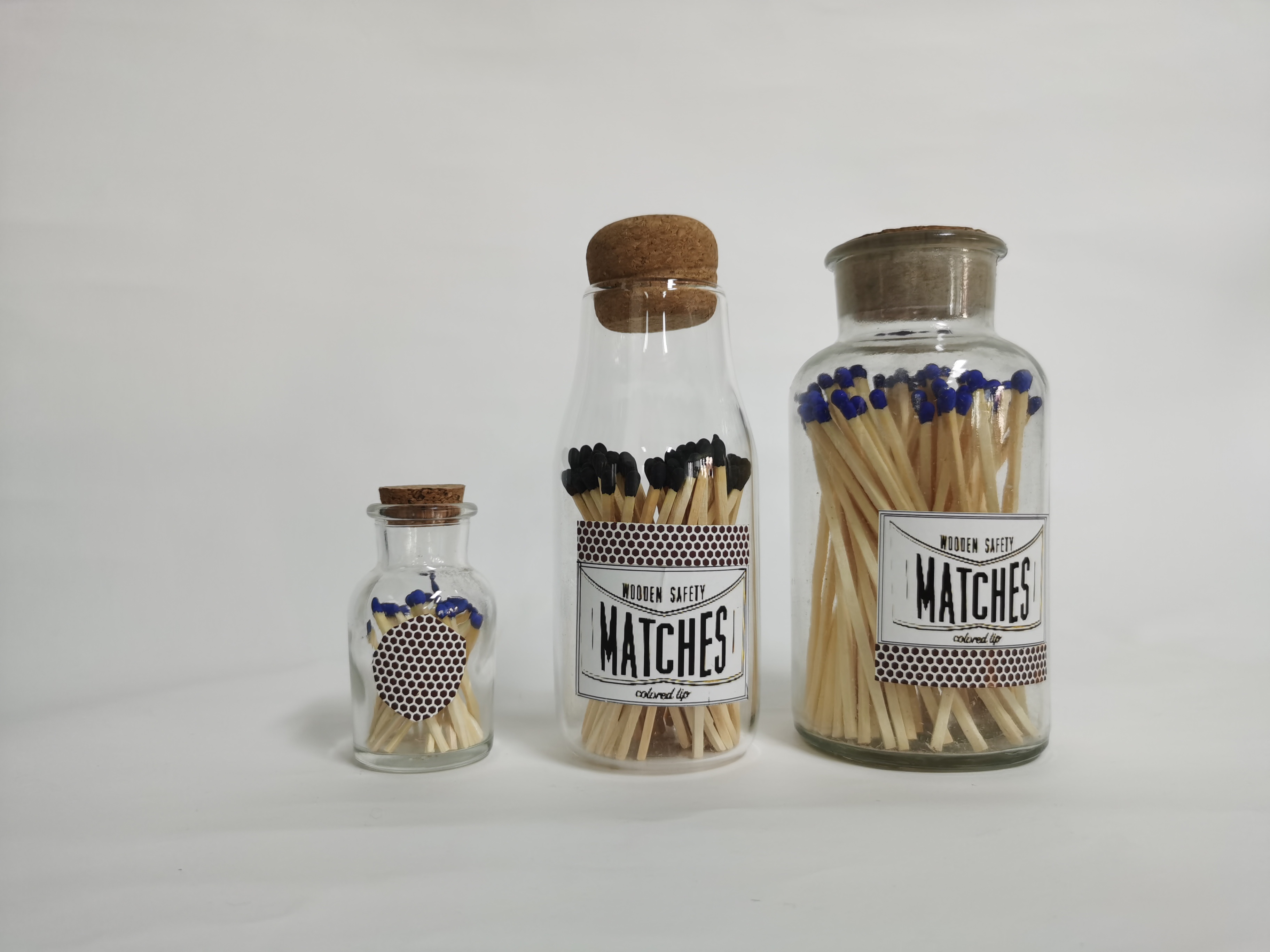 Glass Bottle Safety Matches