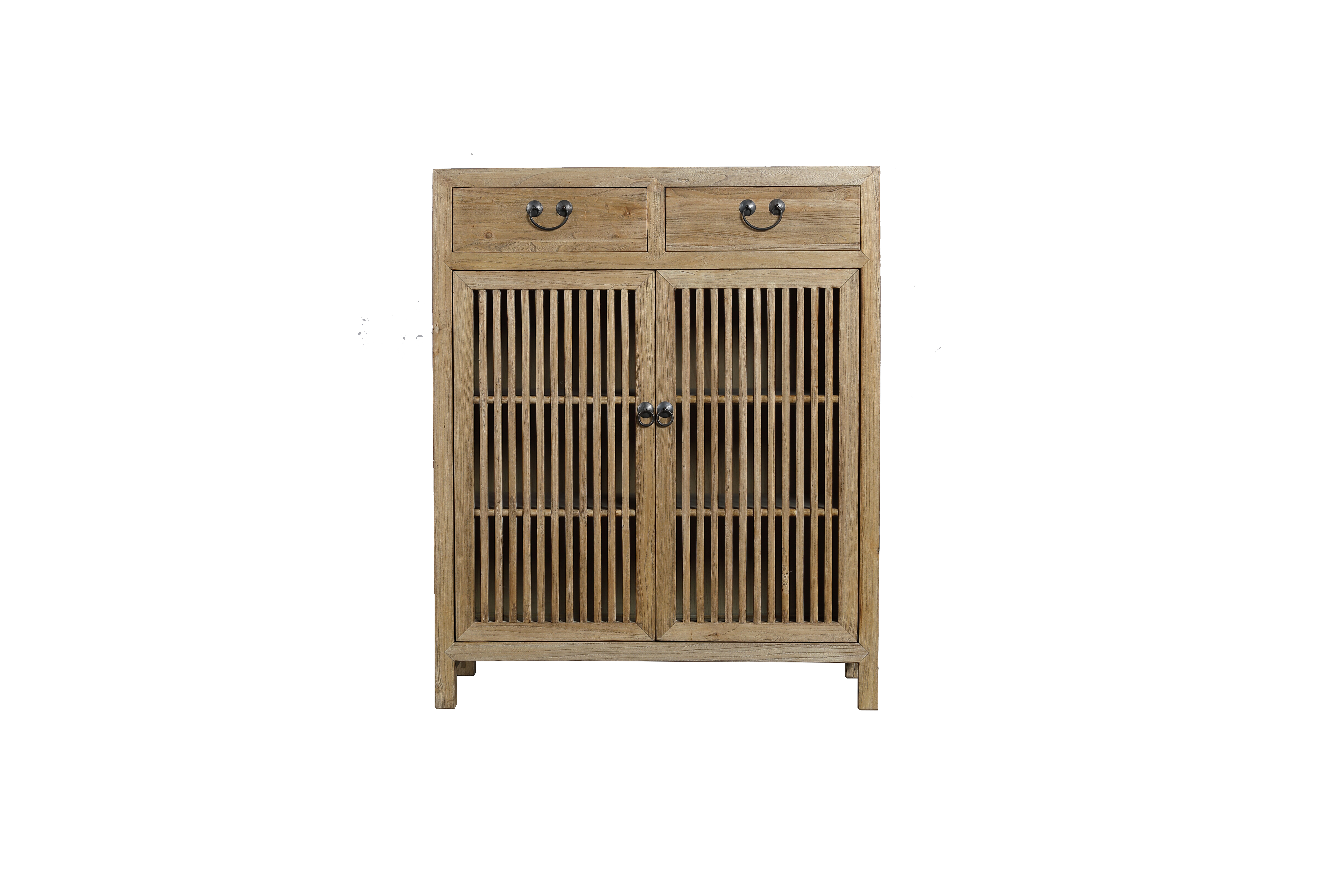 Neo-Chinese style reclaimed elm small side cabinet