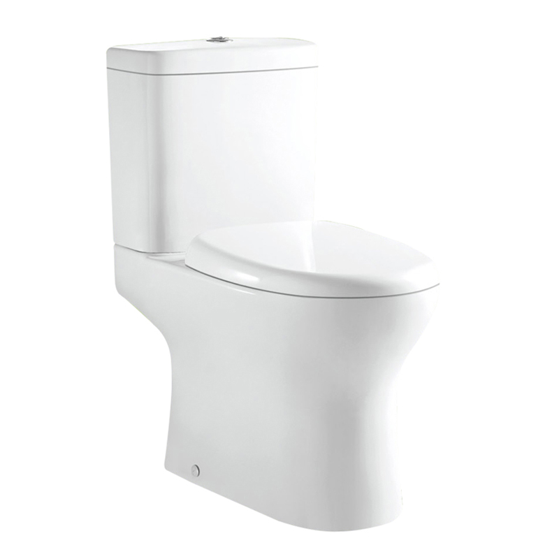 KZ6613 Two Piece Toilet, P trap, Rimless