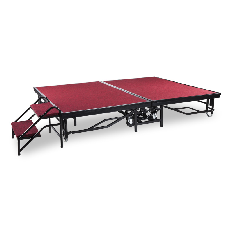 Hotel good quality foldable mobile stage red carpet