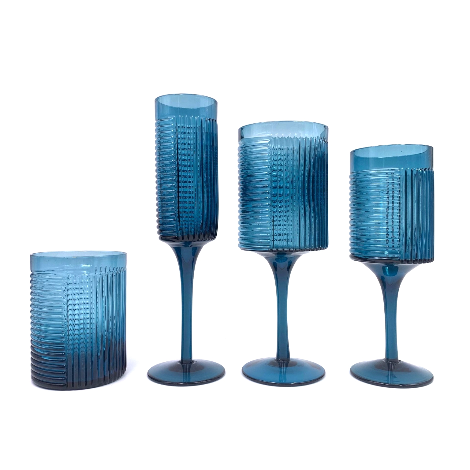 New design blue blown glasswares