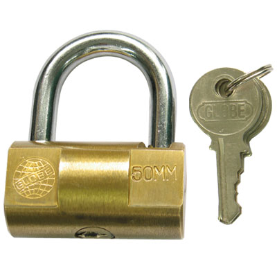 Globe Brand Brass Hammer Padlock