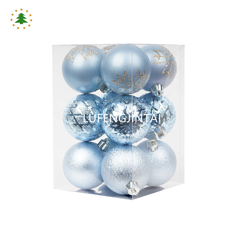 6cm light blue christmas ball