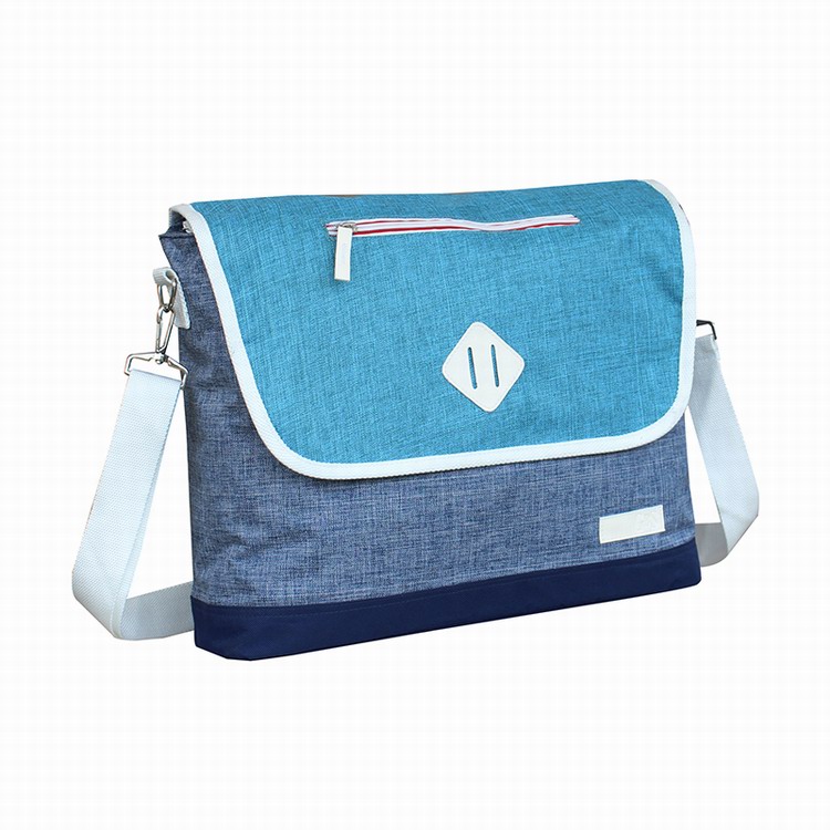 Light weight leisure snow polyester two tones shoulder bag