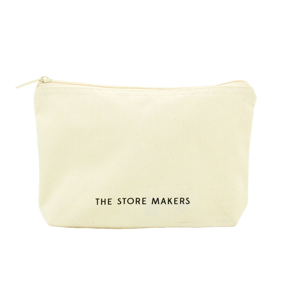 Organic cotton cosmetic pouch