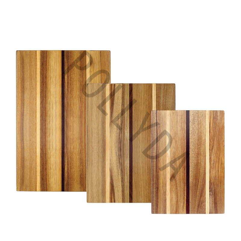 Acacia Wood cutting board with light and dark stripes ACC011