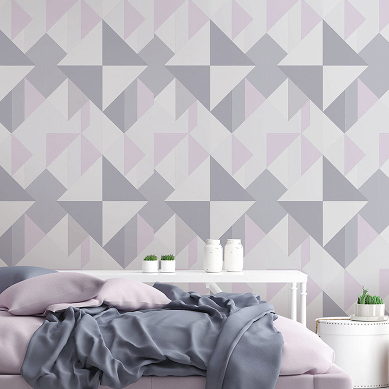 Modern Geometric Design Non-woven Wallpaper for Walls Decoration