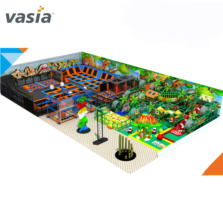 Professional colorful commercial use indoor trampoline park