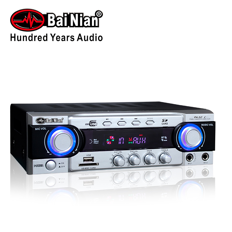 Amplifier No.1(Public Address Amplifier with 70V/100V for PA System)Support USB/SD/Bluetooth